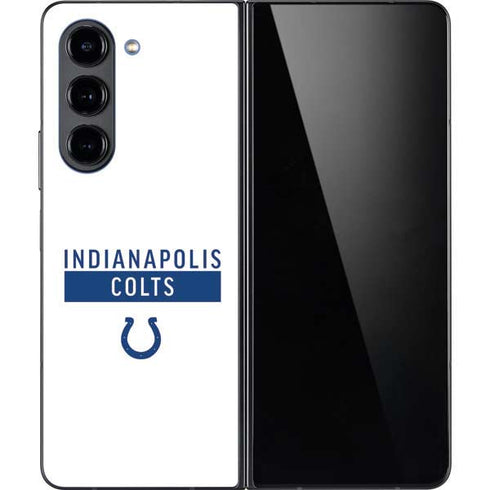 NFL Indianapolis Colts White Performance Series Galaxy Z Fold5 5G Skin